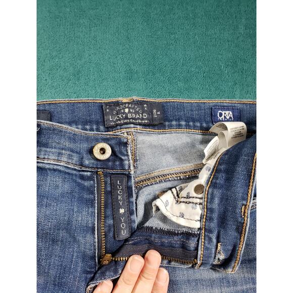 Lucky Brand Jeans Size 2 Womens Blue Stretch Medium Wash Mid Rise Sweet Straight - Picture 5 of 13